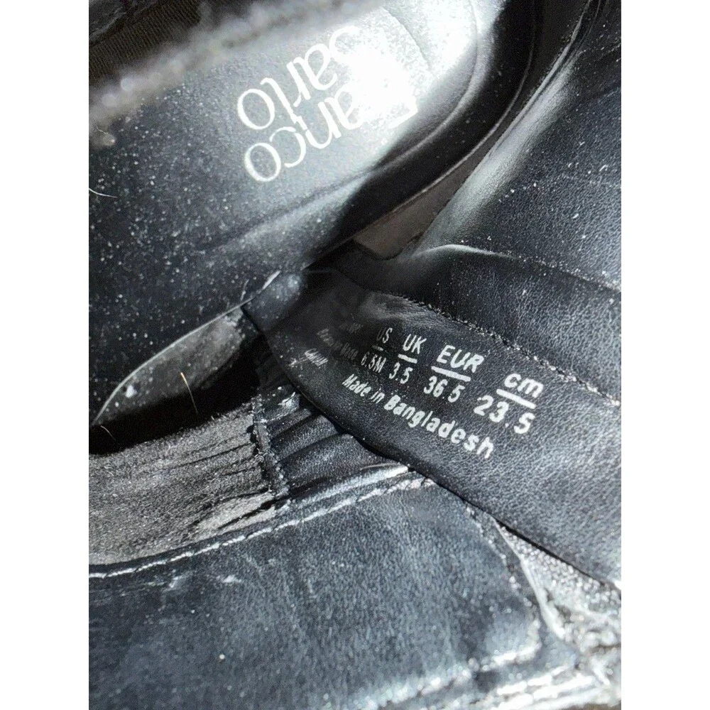Franco Sarto Black Chelsea Ankle Boots Size 6.5M